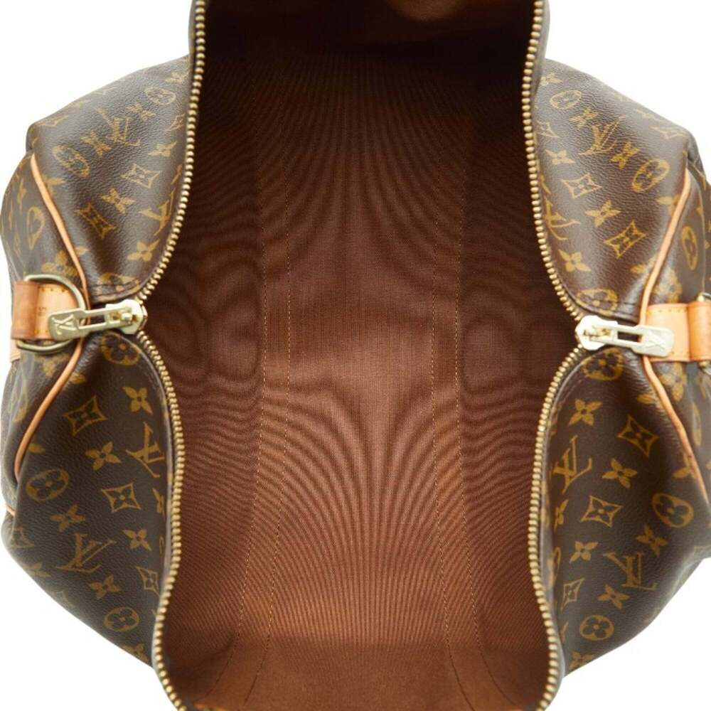 LOUIS VUITTON Brown Monogram Leather Keepall 50 Boston Bag - Picture 8 of 10